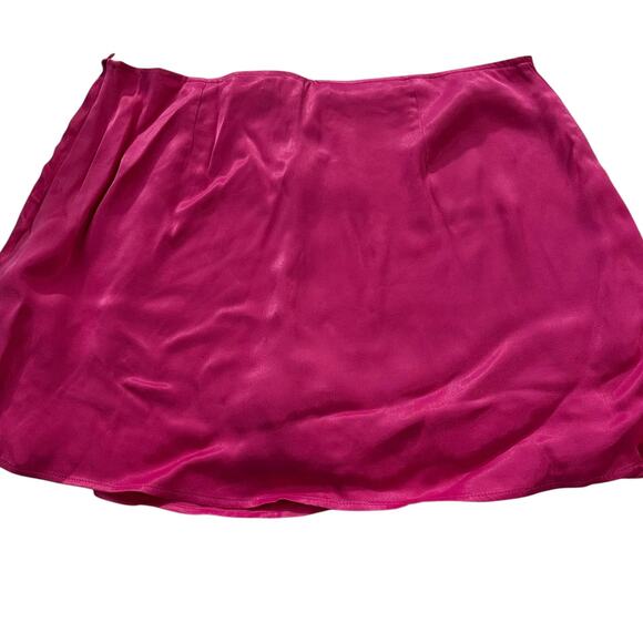 Zara Pink Satin Mini Skort/Skirt Women's Size XL NWT | 23-18-3 - Picture 2 of 6